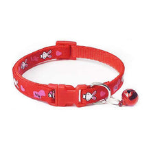 Load image into Gallery viewer, New Cute Cartoon Pet Collars Puppy Adjustable Polyester Necklace Lovely With Bells Print Cat Dog Necklace Collar Supply - Ole Misc.