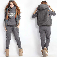 Load image into Gallery viewer, 2019 Hot Autumn Winter Sports 3 Piece Outfits Hoodies Suits Thickened Female Furring Casual Women Plus Size 6XL Korean Hooded - Ole Misc.