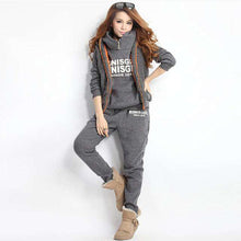 Load image into Gallery viewer, 2019 Hot Autumn Winter Sports 3 Piece Outfits Hoodies Suits Thickened Female Furring Casual Women Plus Size 6XL Korean Hooded - Ole Misc.