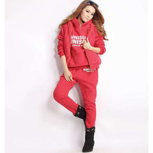 Load image into Gallery viewer, 2019 Hot Autumn Winter Sports 3 Piece Outfits Hoodies Suits Thickened Female Furring Casual Women Plus Size 6XL Korean Hooded - Ole Misc.