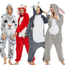 Load image into Gallery viewer, Adult Animal Pajamas Women Unicorn Sleepwear Onesie Kigurumi Panda Pyjama Anime Cartoon Overalls Witner Pikachu Nightie Jumpsuit - Ole Misc.