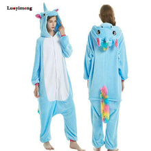 Load image into Gallery viewer, Adult Animal Pajamas Women Unicorn Sleepwear Onesie Kigurumi Panda Pyjama Anime Cartoon Overalls Witner Pikachu Nightie Jumpsuit - Ole Misc.