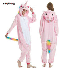 Load image into Gallery viewer, Adult Animal Pajamas Women Unicorn Sleepwear Onesie Kigurumi Panda Pyjama Anime Cartoon Overalls Witner Pikachu Nightie Jumpsuit - Ole Misc.