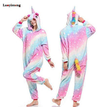 Load image into Gallery viewer, Adult Animal Pajamas Women Unicorn Sleepwear Onesie Kigurumi Panda Pyjama Anime Cartoon Overalls Witner Pikachu Nightie Jumpsuit - Ole Misc.
