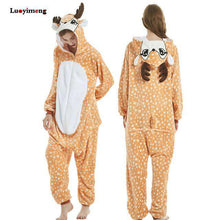 Load image into Gallery viewer, Adult Animal Pajamas Women Unicorn Sleepwear Onesie Kigurumi Panda Pyjama Anime Cartoon Overalls Witner Pikachu Nightie Jumpsuit - Ole Misc.