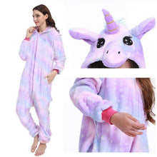 Load image into Gallery viewer, Adult Animal Pajamas Women Unicorn Sleepwear Onesie Kigurumi Panda Pyjama Anime Cartoon Overalls Witner Pikachu Nightie Jumpsuit - Ole Misc.