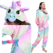 Load image into Gallery viewer, Adult Animal Pajamas Women Unicorn Sleepwear Onesie Kigurumi Panda Pyjama Anime Cartoon Overalls Witner Pikachu Nightie Jumpsuit - Ole Misc.