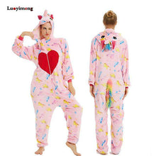 Load image into Gallery viewer, Adult Animal Pajamas Women Unicorn Sleepwear Onesie Kigurumi Panda Pyjama Anime Cartoon Overalls Witner Pikachu Nightie Jumpsuit - Ole Misc.