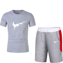 Load image into Gallery viewer, Quality Men's Sets T Shirts+shorts men Brand clothing Two piece suit tracksuit Fashion Casual Tshirts Gyms Workout Fitness Sets - Ole Misc.