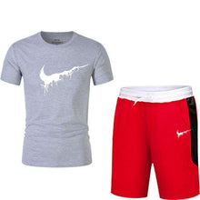 Load image into Gallery viewer, Quality Men's Sets T Shirts+shorts men Brand clothing Two piece suit tracksuit Fashion Casual Tshirts Gyms Workout Fitness Sets - Ole Misc.