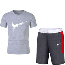 Load image into Gallery viewer, Quality Men's Sets T Shirts+shorts men Brand clothing Two piece suit tracksuit Fashion Casual Tshirts Gyms Workout Fitness Sets - Ole Misc.