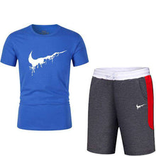 Load image into Gallery viewer, Quality Men's Sets T Shirts+shorts men Brand clothing Two piece suit tracksuit Fashion Casual Tshirts Gyms Workout Fitness Sets - Ole Misc.