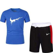 Load image into Gallery viewer, Quality Men's Sets T Shirts+shorts men Brand clothing Two piece suit tracksuit Fashion Casual Tshirts Gyms Workout Fitness Sets - Ole Misc.