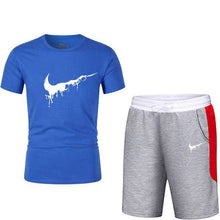 Load image into Gallery viewer, Quality Men's Sets T Shirts+shorts men Brand clothing Two piece suit tracksuit Fashion Casual Tshirts Gyms Workout Fitness Sets - Ole Misc.