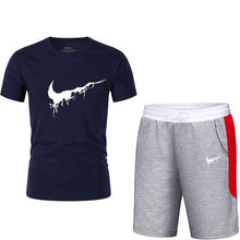 Load image into Gallery viewer, Quality Men's Sets T Shirts+shorts men Brand clothing Two piece suit tracksuit Fashion Casual Tshirts Gyms Workout Fitness Sets - Ole Misc.