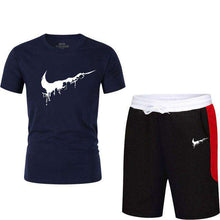 Load image into Gallery viewer, Quality Men's Sets T Shirts+shorts men Brand clothing Two piece suit tracksuit Fashion Casual Tshirts Gyms Workout Fitness Sets - Ole Misc.