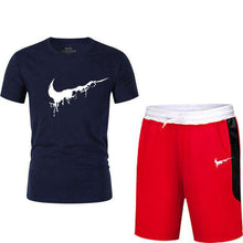Load image into Gallery viewer, Quality Men's Sets T Shirts+shorts men Brand clothing Two piece suit tracksuit Fashion Casual Tshirts Gyms Workout Fitness Sets - Ole Misc.