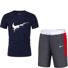 Load image into Gallery viewer, Quality Men's Sets T Shirts+shorts men Brand clothing Two piece suit tracksuit Fashion Casual Tshirts Gyms Workout Fitness Sets - Ole Misc.