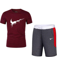 Load image into Gallery viewer, Quality Men's Sets T Shirts+shorts men Brand clothing Two piece suit tracksuit Fashion Casual Tshirts Gyms Workout Fitness Sets - Ole Misc.