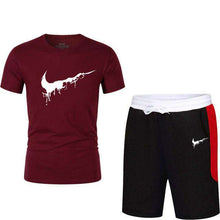 Load image into Gallery viewer, Quality Men's Sets T Shirts+shorts men Brand clothing Two piece suit tracksuit Fashion Casual Tshirts Gyms Workout Fitness Sets - Ole Misc.