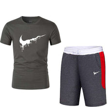 Load image into Gallery viewer, Quality Men's Sets T Shirts+shorts men Brand clothing Two piece suit tracksuit Fashion Casual Tshirts Gyms Workout Fitness Sets - Ole Misc.