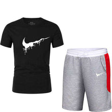Load image into Gallery viewer, Quality Men's Sets T Shirts+shorts men Brand clothing Two piece suit tracksuit Fashion Casual Tshirts Gyms Workout Fitness Sets - Ole Misc.