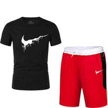 Load image into Gallery viewer, Quality Men's Sets T Shirts+shorts men Brand clothing Two piece suit tracksuit Fashion Casual Tshirts Gyms Workout Fitness Sets - Ole Misc.