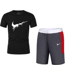 Load image into Gallery viewer, Quality Men's Sets T Shirts+shorts men Brand clothing Two piece suit tracksuit Fashion Casual Tshirts Gyms Workout Fitness Sets - Ole Misc.