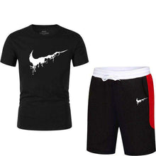 Load image into Gallery viewer, Quality Men's Sets T Shirts+shorts men Brand clothing Two piece suit tracksuit Fashion Casual Tshirts Gyms Workout Fitness Sets - Ole Misc.