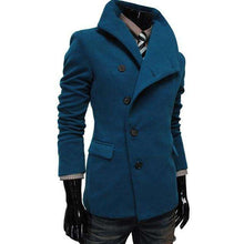 Load image into Gallery viewer, 2019 New Single -Breasted Lapel Oblique Placket Wool Coat - Ole Misc.