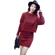 Load image into Gallery viewer, Women's Knitted Suit Set Two Piece Matching Skirt Set Outfits Clothing For Women Clothes 2019 Conjuntos De Mujer Ensemble Femme - Ole Misc.