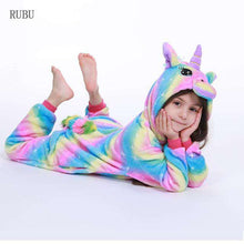 Load image into Gallery viewer, Girls Boys Winter Kigurumi Pajamas Unicorn Cartoon Anime Animal - Ole Misc.