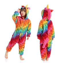 Load image into Gallery viewer, Girls Boys Winter Kigurumi Pajamas Unicorn Cartoon Anime Animal - Ole Misc.