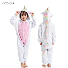 Load image into Gallery viewer, Winter Kigurumi Pajamas Rainbow Unicorn Kids Animal Children Pajamas for Boys Girls Costume Baby Pyjamas Kids Licorne Onesies - Ole Misc.