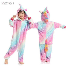 Load image into Gallery viewer, Winter Kigurumi Pajamas Rainbow Unicorn Kids Animal Children Pajamas for Boys Girls Costume Baby Pyjamas Kids Licorne Onesies - Ole Misc.