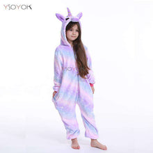 Load image into Gallery viewer, Winter Kigurumi Pajamas Rainbow Unicorn Kids Animal Children Pajamas for Boys Girls Costume Baby Pyjamas Kids Licorne Onesies - Ole Misc.