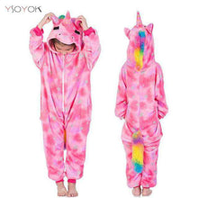 Load image into Gallery viewer, Winter Kigurumi Pajamas Rainbow Unicorn Kids Animal Children Pajamas for Boys Girls Costume Baby Pyjamas Kids Licorne Onesies - Ole Misc.