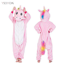 Load image into Gallery viewer, Winter Kigurumi Pajamas Rainbow Unicorn Kids Animal Children Pajamas for Boys Girls Costume Baby Pyjamas Kids Licorne Onesies - Ole Misc.