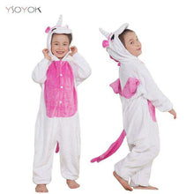 Load image into Gallery viewer, Winter Kigurumi Pajamas Rainbow Unicorn Kids Animal Children Pajamas for Boys Girls Costume Baby Pyjamas Kids Licorne Onesies - Ole Misc.