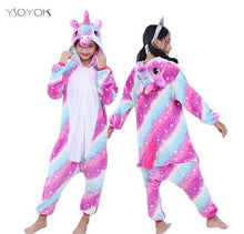 Load image into Gallery viewer, Winter Kigurumi Pajamas Rainbow Unicorn Kids Animal Children Pajamas for Boys Girls Costume Baby Pyjamas Kids Licorne Onesies - Ole Misc.