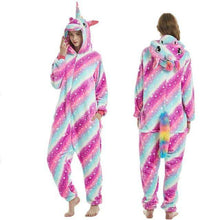 Load image into Gallery viewer, Kigurumi Pajamas For Women Adults Winter Flannel Cartoon Cosplay Jumpsuit Animal Onesie Unicorn Sleepwear Stich Pijama Unicornio - Ole Misc.