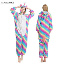 Load image into Gallery viewer, Kigurumi Pajamas For Women Adults Winter Flannel Cartoon Cosplay Jumpsuit Animal Onesie Unicorn Sleepwear Stich Pijama Unicornio - Ole Misc.
