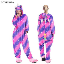 Load image into Gallery viewer, Kigurumi Pajamas For Women Adults Winter Flannel Cartoon Cosplay Jumpsuit Animal Onesie Unicorn Sleepwear Stich Pijama Unicornio - Ole Misc.