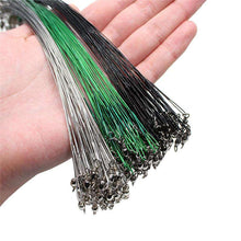 Load image into Gallery viewer, 20PCS Anti Bite Steel Fishing Line Steel Wire Leader With Swivel Fishing Accessory - Ole Misc.
