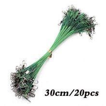 Load image into Gallery viewer, 20PCS Anti Bite Steel Fishing Line Steel Wire Leader With Swivel Fishing Accessory - Ole Misc.