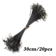 Load image into Gallery viewer, 20PCS Anti Bite Steel Fishing Line Steel Wire Leader With Swivel Fishing Accessory - Ole Misc.