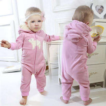 Load image into Gallery viewer, 2019 Fall Winter Warm Infant Baby Rompers Coral Fleece Animal Overall Baby Boy Gril Halloween Xmas Costume Clothes Baby jumpsuit - Ole Misc.