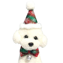 Load image into Gallery viewer, Christmas Pet Hat Pompom Decor Cat Pet Dog Cat Costume Christmas Pet Party Cone Hat With Bow Tie Collar For Cat Dog - Ole Misc.