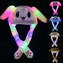 Load image into Gallery viewer, Funny Hat Women Men Kids Lighting Hat Cute Rabbit Ears Plush Ears Can Move Cap Children Shine Winter Warm Party Hat #L10 - Ole Misc.
