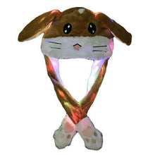 Load image into Gallery viewer, Funny Hat Women Men Kids Lighting Hat Cute Rabbit Ears Plush Ears Can Move Cap Children Shine Winter Warm Party Hat #L10 - Ole Misc.